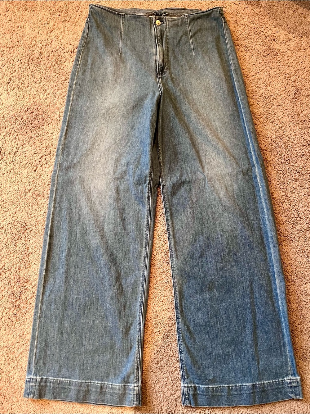 American Eagle Super High Rise Baggy Wide Leg Jeans - Size 14 EXTRA LONG